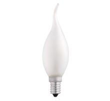 Лампа накаливания ЛОН 40Вт E14 220В CT35 frosted свеча на ветру  3321475  Jazzway