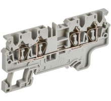 ARMAFIX Клемма пруж. CX2.5-4 2,5мм2 4-конт. серая  AF-CT40-00-4-K03-002  IEK