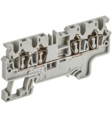 ARMAFIX Клемма пруж. CX2.5-4 2,5мм2 4-конт. серая  AF-CT40-00-4-K03-002  IEK