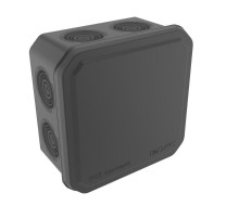 Коробка ответвительная с 8+2 кабельными вводами д.25/20 мм, IP55, 100х100х50 мм,черный  53800B  DKC