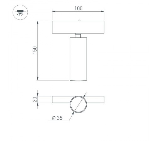 Светильник MAG-SPOT-25-R120-12W Day4000 (BK, 30 deg, 24V) (arlight, IP20 Металл, 3 года)  033241  Arlight
