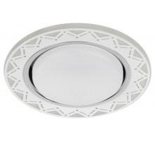 Светильник точечный встраиваемый DK LD27 WH/WH декор cо светодиодной подсветкой GX53, белый/белый  Б0037388  ЭРА