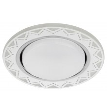 Светильник точечный встраиваемый DK LD27 WH/WH декор cо светодиодной подсветкой GX53, белый/белый  Б0037388  ЭРА