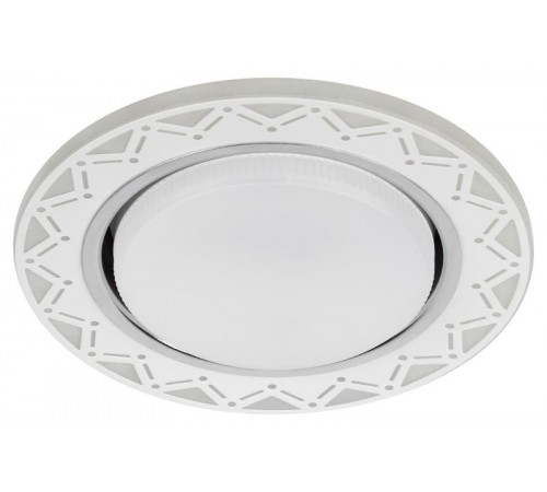 Светильник точечный встраиваемый DK LD27 WH/WH декор cо светодиодной подсветкой GX53, белый/белый  Б0037388  ЭРА