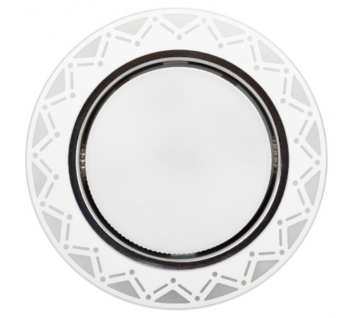 Светильник точечный встраиваемый DK LD27 WH/WH декор cо светодиодной подсветкой GX53, белый/белый  Б0037388  ЭРА