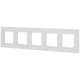 Рамка для розеток и выключателей Elegance 14-5015-01 Classic, на 5 постов, белый  Б0060591  ЭРА
