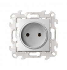 Розетка без заземления 2Р 16A 250В цвета алюминий S24 Harmonie  2450442-033  Simon