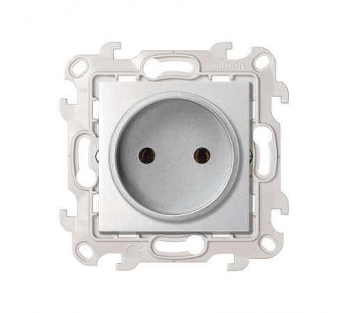 Розетка без заземления 2Р 16A 250В цвета алюминий S24 Harmonie  2450442-033  Simon