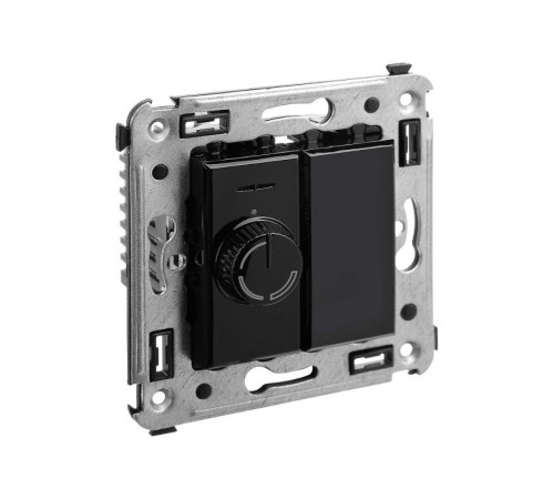 Диммер поворотный в стену, "Avanti", "Черный квадрат"  4402133  DKC