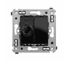 Диммер поворотный в стену, "Avanti", "Черный квадрат"  4402133  DKC