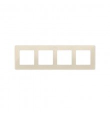 Simon 82 Рамка декоративная, 4 поста, Original, S82 Detail, слоновая кость-тростниковый сахар  8200640-031  Simon