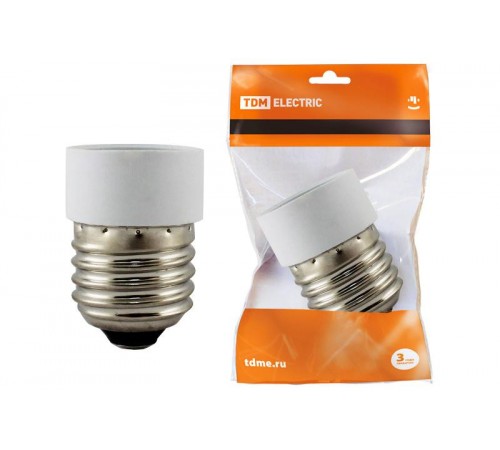 Переходник Е27-Е14 белый  SQ0335-1002  TDM