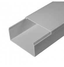 Кабель-канал серый RAL 7035 80х40 (30м/уп) 2-й замок в п/э   PR03.0079  ПРОМРУКАВ