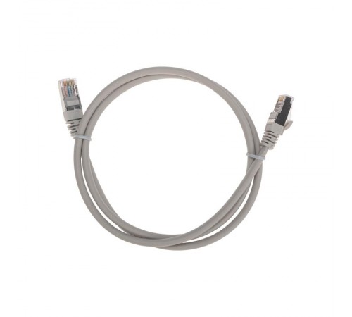 Патч-корд F/UTP, CAT 5e, RJ45-RJ45, 26AWG, LSZH, серый, 1м REXANT  02-0110-1  REXANT