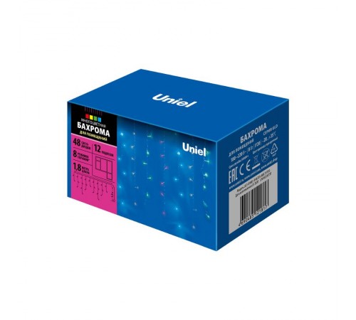 Бахрома без коннекторов с контроллером ULD-B1805-048/DTA MULTI IP20   1,8 м. 48 диодов, шнур прозр.  UL-00005273  Uniel