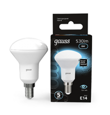 Лампа светодиодная LED 6Вт E14 220В 4100К Reflector R50  106001206  Gauss