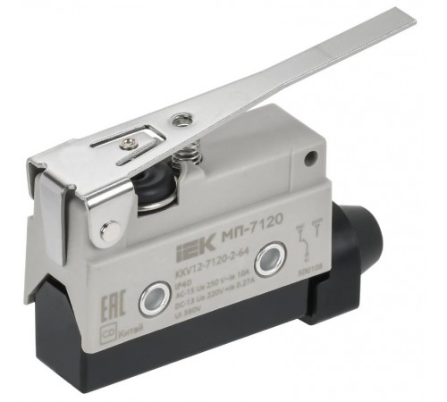 Микровыключатель концевой МП-7120 рычаг IP40  KKV12-7120-2-64  IEK