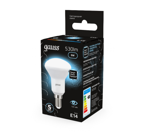 Лампа светодиодная LED 6Вт E14 220В 4100К Reflector R50  106001206  Gauss