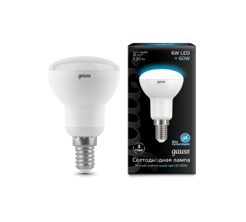 Лампа светодиодная LED 6Вт E14 220В 4100К Reflector R50  106001206  Gauss
