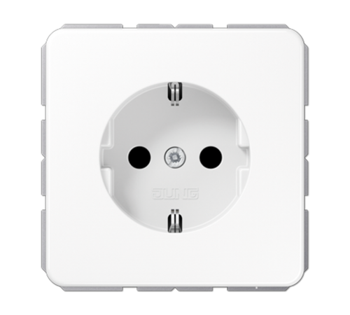 Штепсельная розетка SCHUKO 16А / 250В, пружинные зажимы; дюропласт; белый; CD500  CD1520WW  Jung