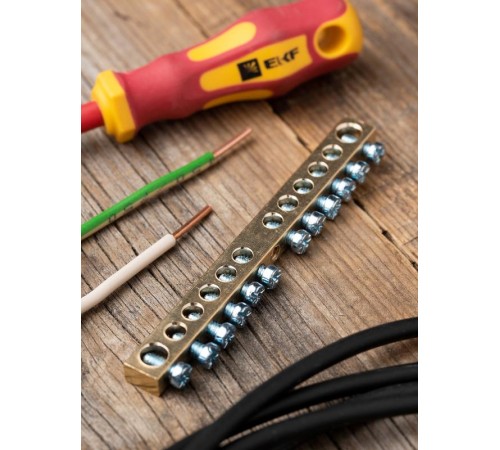 Шина "0" PE 63.12 (латунь) EKF PROxima  sn0-63-12  EKF