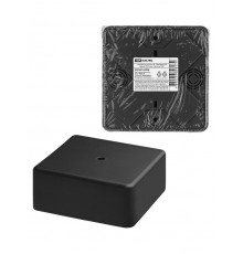 Коробка распаячная КР 100х100х44 ОП черная, IP40, инд. штрихкод  SQ1401-0959  TDM