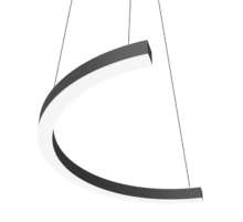 Светодиодный светильник Enso C 1050х525х40 мм 38 Вт 3000 К подвесной RAL9005 черный матовый с рассеивателем опал  V1-R0-9C525-30000-2003830  VARTON