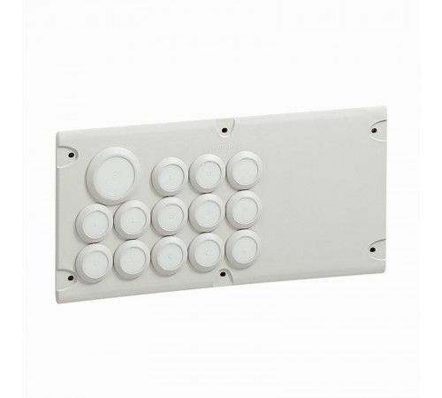 Пластина для ввода кабеля Cabstop IP 55 - 28 x диам. от 5 до 14 мм - 2 x диам. от 14 до 25 мм - 1 резерв  036496  Legrand