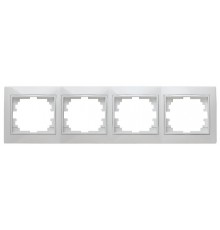 1-504-01 Intro Рамка на 4 поста гор., СУ, Plano, белый  Б0027629  Intro