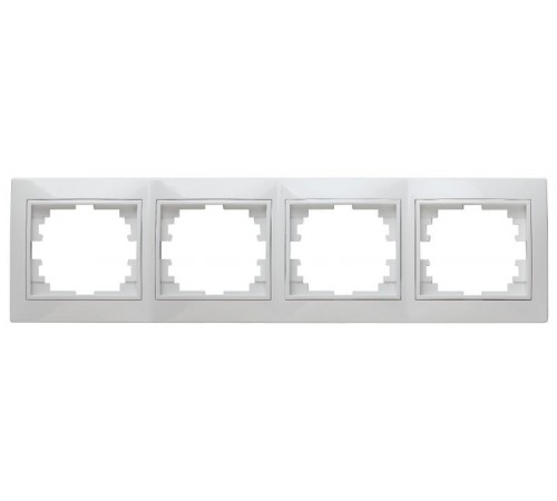 1-504-01 Intro Рамка на 4 поста гор., СУ, Plano, белый  Б0027629  Intro