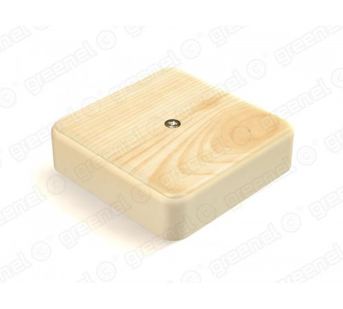 Коробка распределительная для о/п с кабель-каналом 75х75х20мм, IP40, цвет-СОСНА (100шт)  GE41211-11  GREENEL