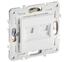 SKANDY Розетка компьютерная двойная RJ45 кат.5E SK-K03W арктический белый  SK-K20-1-K01  IEK