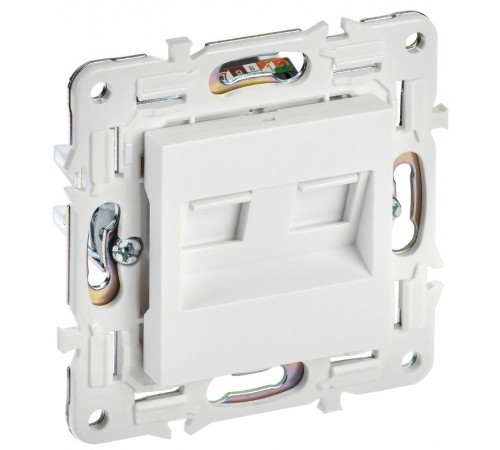 SKANDY Розетка компьютерная двойная RJ45 кат.5E SK-K03W арктический белый  SK-K20-1-K01  IEK