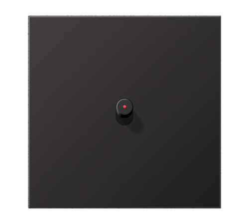 Центральная плата, 1 пост, 1 тумблер, цилиндр c окошком; металл; Dark; серия LS  AL12-0KODR01  Jung