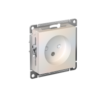 AtlasDesign Жемчуг Розетка без заземления со шторками, 16А, механизм  ATN000449  SE