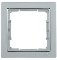 BOLERO Q1 серебряный Рамка 1-местная квадратная РУ-1-БС  EMB12-K23-Q1  IEK