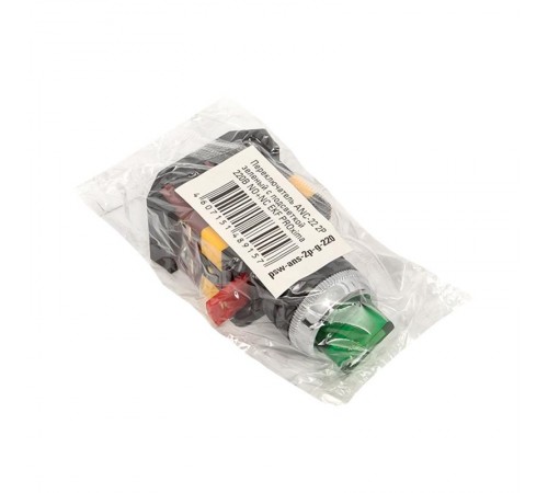 Переключатель ANC-22 2P зеленый с подсветкой 220В NO+NC EKF PROxima  psw-ans-2p-g-220  EKF