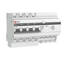 Выключатель автоматический дифференциального тока АД-4 16А/10мА (характеристика C, АС, электронный, защита 270В) 4,5кА PROxima  DA4-16-10-pro  EKF