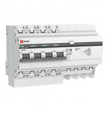 Выключатель автоматический дифференциального тока АД-4 16А/10мА (характеристика C, АС, электронный, защита 270В) 4,5кА PROxima  DA4-16-10-pro  EKF