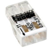 Клемма с пастой 2-проводная 0.5-2.5мм2 одножильный белый (уп/100шт)  2273-242  WAGO