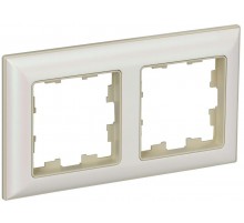 BRITE Рамка 2-ая РУ-2-Бр бежевый/жемчуг  BR-M22-12-1-K10  IEK