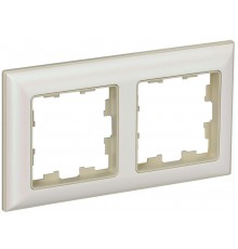 BRITE Рамка 2-ая РУ-2-Бр бежевый/жемчуг  BR-M22-12-1-K10  IEK