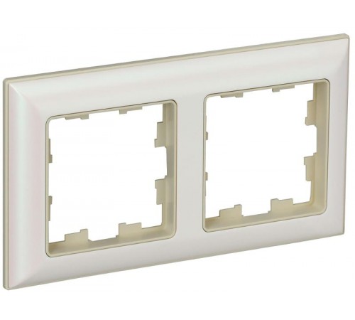 BRITE Рамка 2-ая РУ-2-Бр бежевый/жемчуг  BR-M22-12-1-K10  IEK