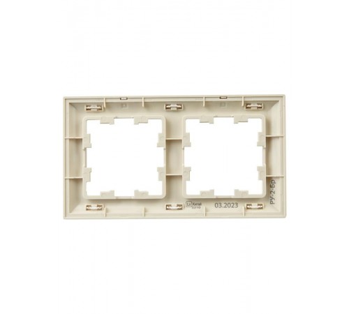 BRITE Рамка 2-ая РУ-2-Бр бежевый/жемчуг  BR-M22-12-1-K10  IEK