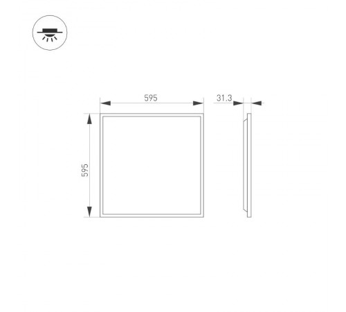 Светильник DL-TITAN-S600x600-40W Warm3000 (WH, 120 deg, CRI90, 230V) (Arlight, IP54 Металл, 5 лет)  055207  Arlight