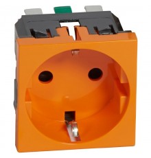 Розетка Mosaic 2M 2P+Т нем.ст.. оранжевая  077217  Legrand