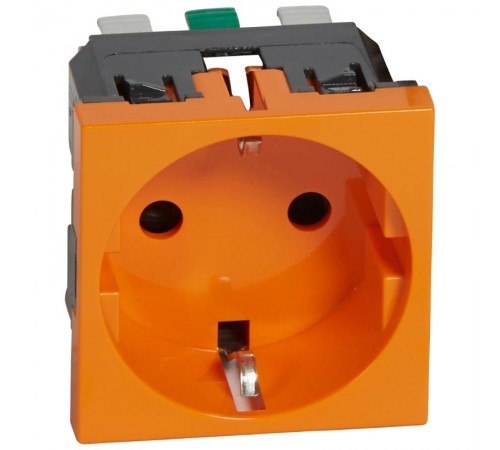 Розетка Mosaic 2M 2P+Т нем.ст.. оранжевая  077217  Legrand
