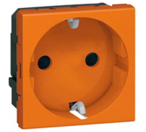 Розетка Mosaic 2M 2P+Т нем.ст.. оранжевая  077217  Legrand