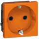Розетка Mosaic 2M 2P+Т нем.ст.. оранжевая  077217  Legrand