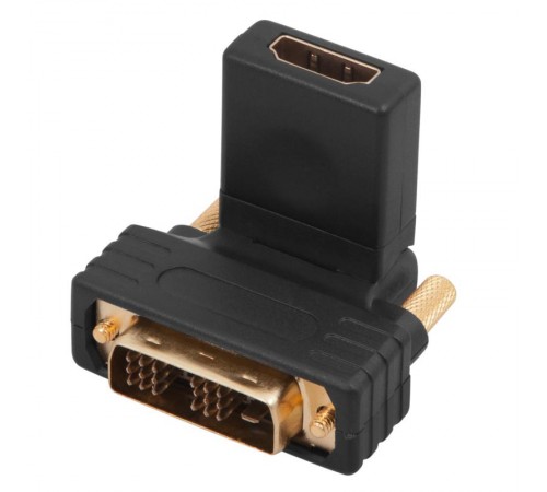 Переходник штекер DVI-D - гнездо HDMI, поворотный  17-6812  REXANT